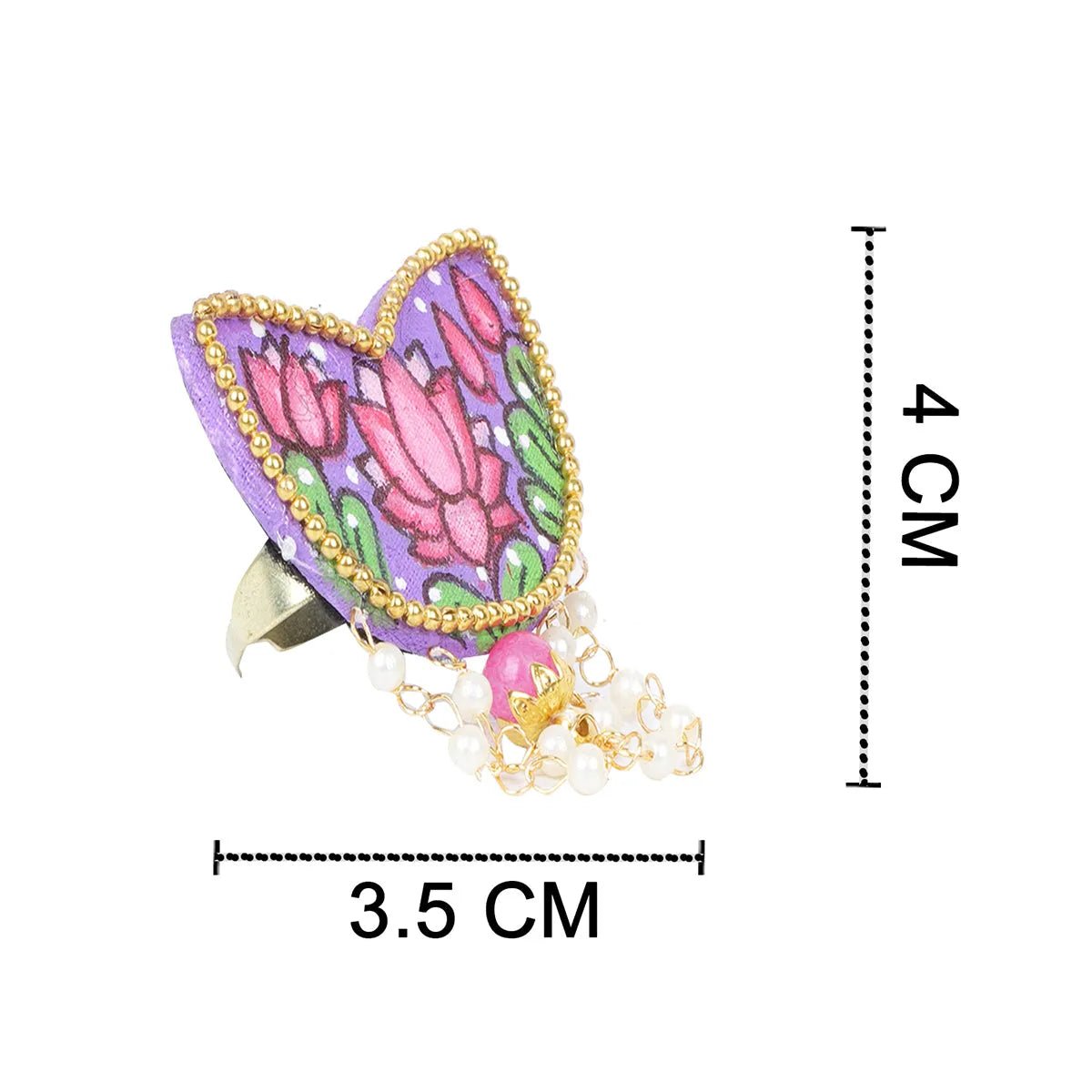 Raeni Traditional Multi Color Hand Painted (Ring) HP - RG - KHOJ.CITY