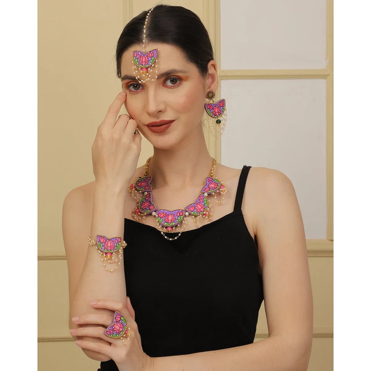 Raeni Traditional Multi Color Hand Painted (Shaadi set) - KHOJ.CITY