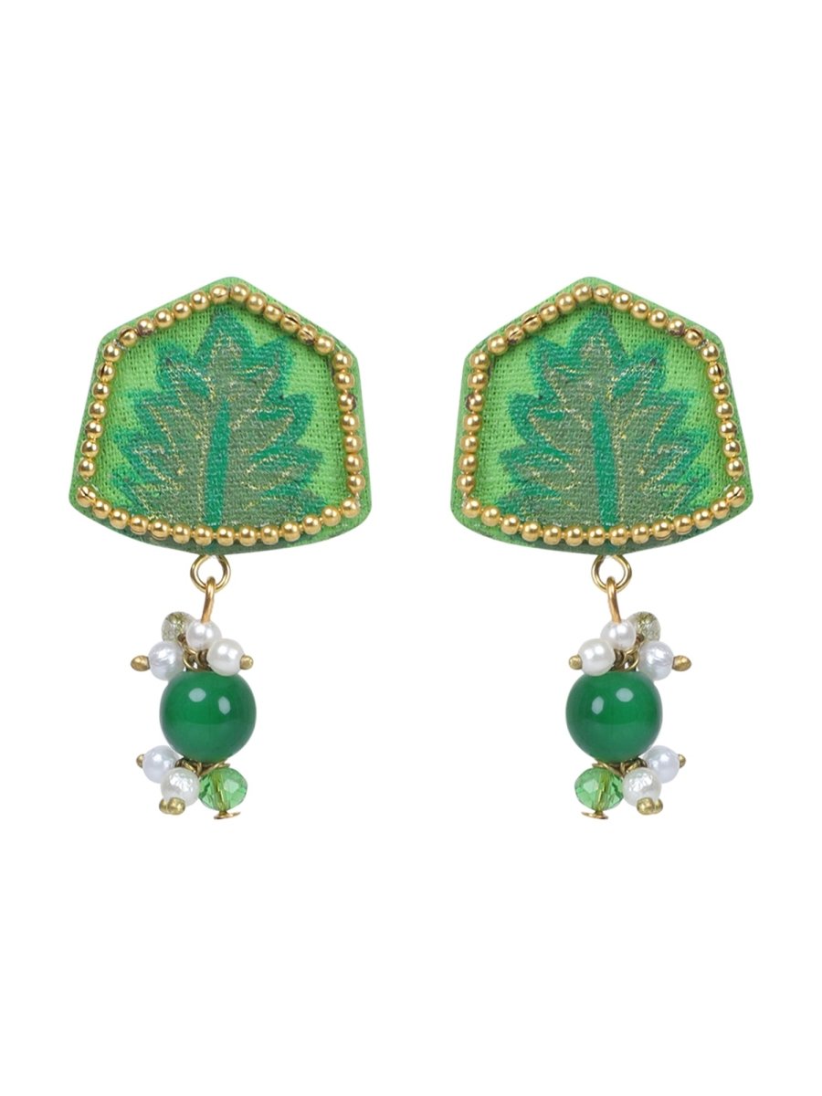Reni Mini Classic Green Handmade Stud (Earrings) HP - ER - KHOJ.CITY