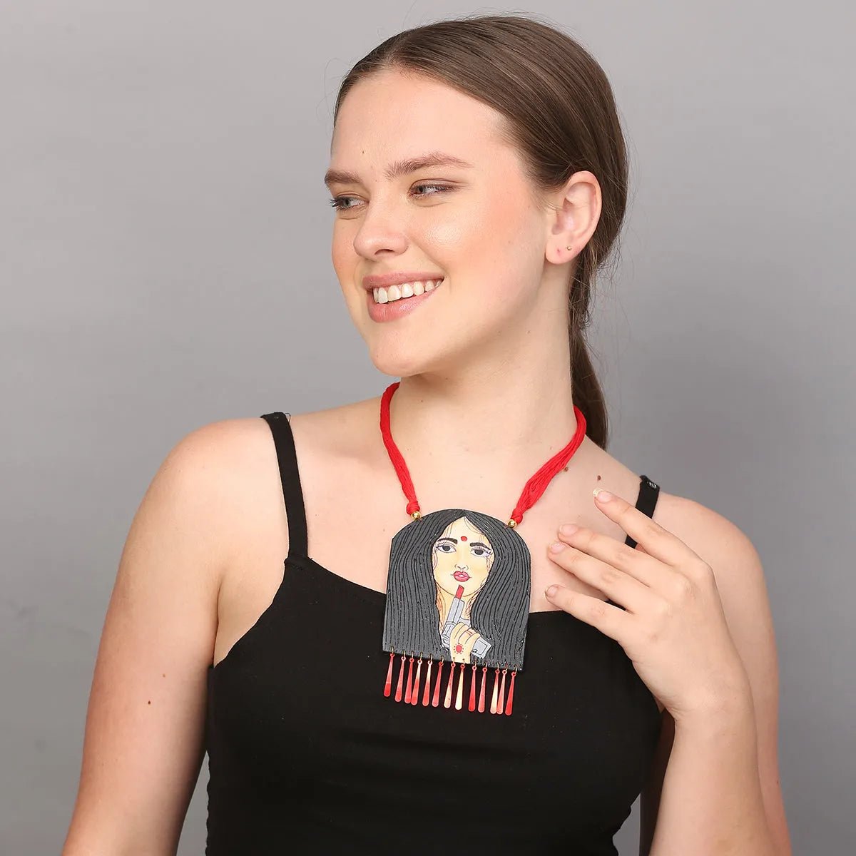 Revolver Rani Urban Naari Bohemian Multi Color Hand Painted (Necklace) HP - NP - 108 - KHOJ.CITY