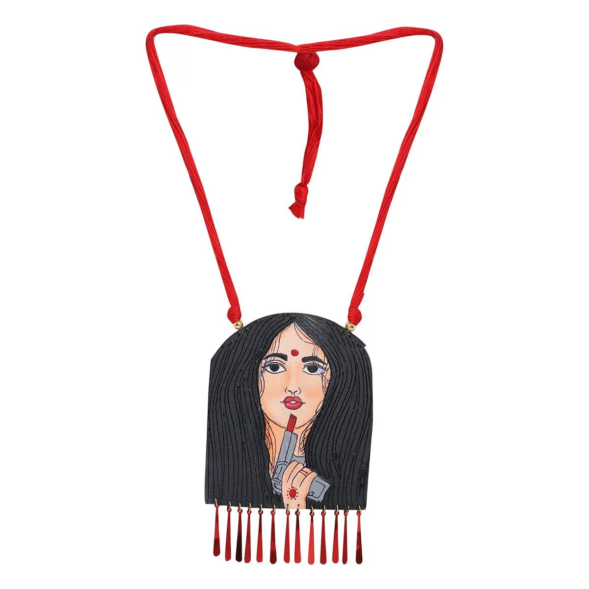 Revolver Rani Urban Naari Bohemian Multi Color Hand Painted (Necklace set) HP - NP - KHOJ.CITY