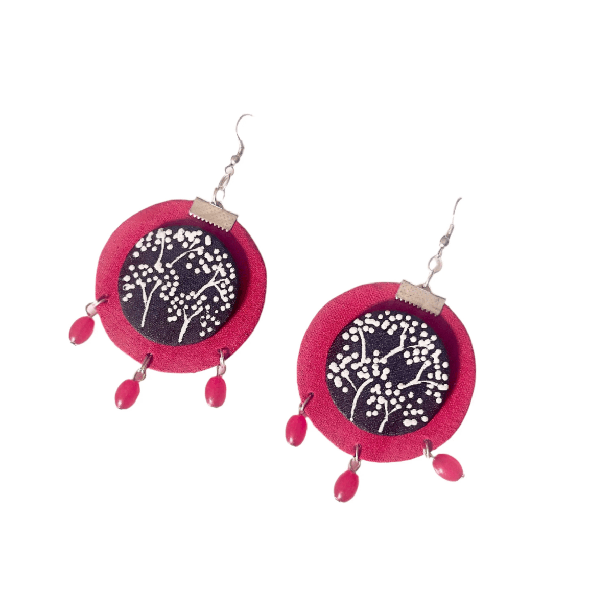 Rosy Traditional Multi Color Hand Painted Drop (Earrings) HP - ER - 172 - KHOJ.CITY