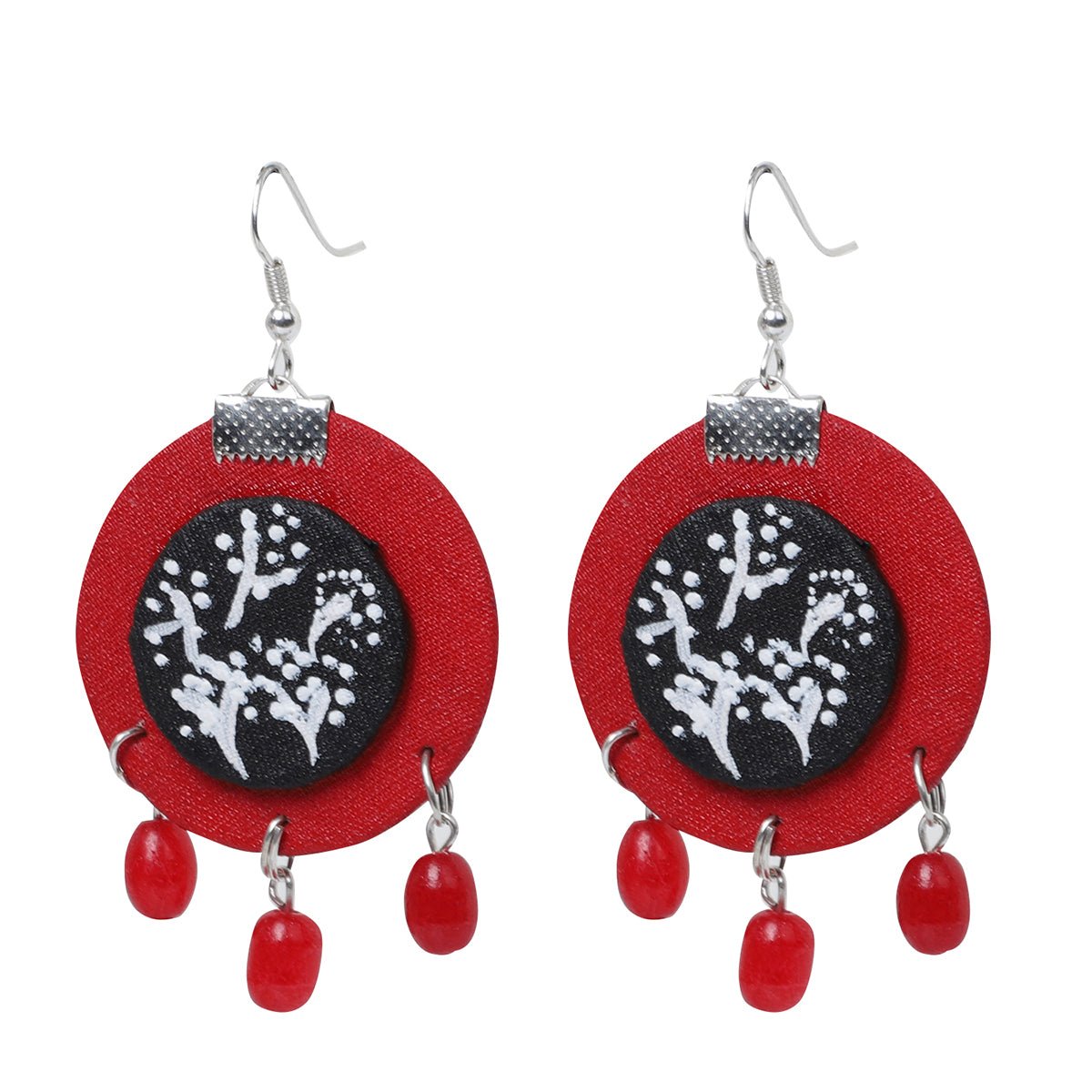 Rosy Traditional Multi Color Hand Painted Drop (Earrings) HP - ER - 172 - KHOJ.CITY