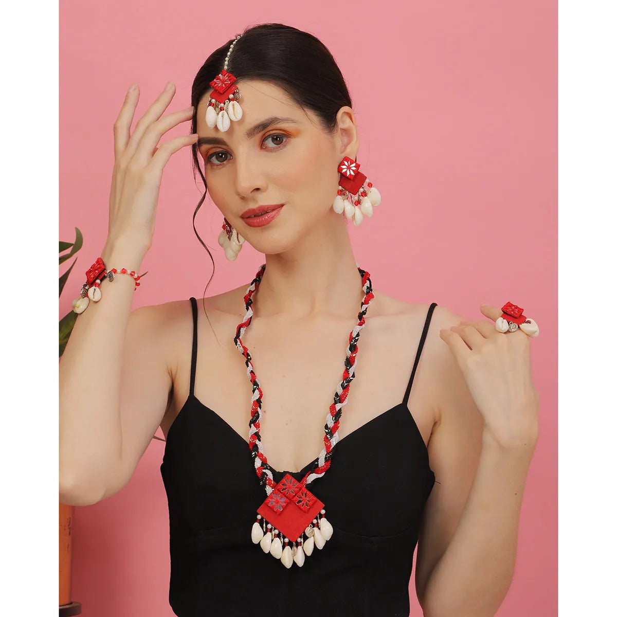 Ruby Multi Color Handmade (Shaadi set) HM - NP - KHOJ.CITY