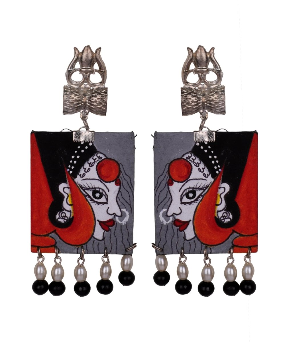 Saadhika Traditional Multi Color Hand Painted Drop (Earrings) HP - ER - 174 - KHOJ.CITY