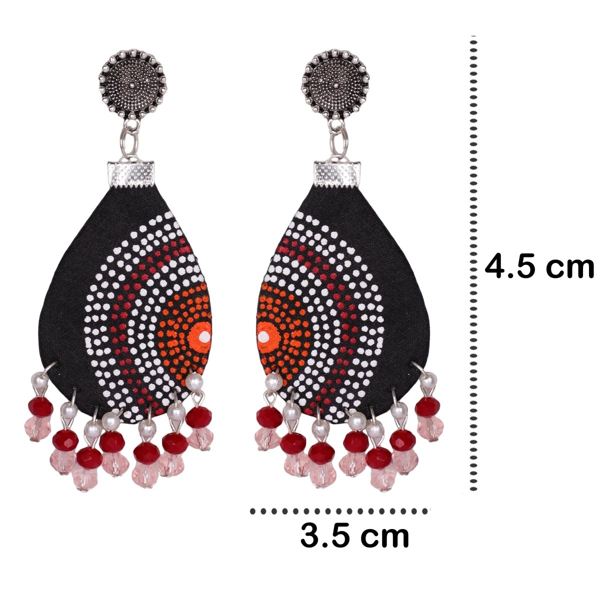 Sable Dot Multi Color Hand Painted (Necklace Set) HP - NP - 207 - KHOJ.CITY