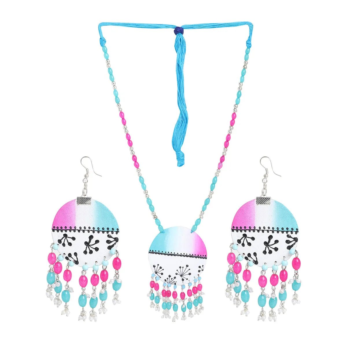 Sage Rosa Blue Classic Handmade (Necklace set) HM - NP - KHOJ.CITY