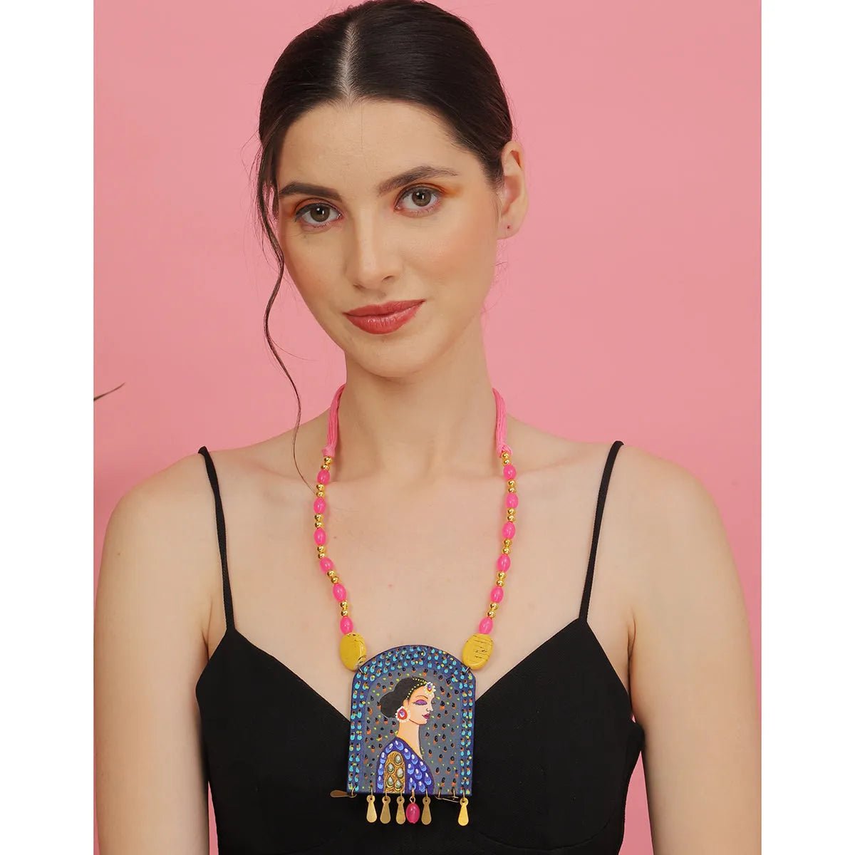 Saundarya Classic Multi Color Hand Painted (Necklace) HP - NP - 092 - KHOJ.CITY