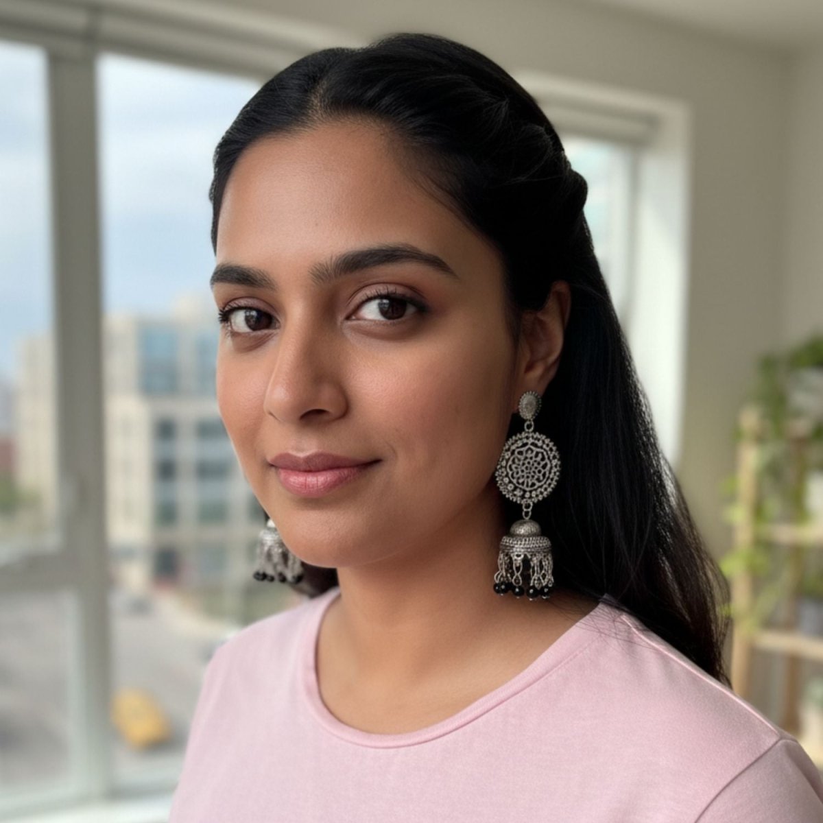 Serene Multi Color Hand Painted Drop (Earrings) HP - ER - KHOJ.CITY