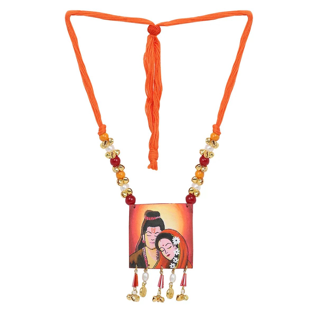 Siya Ram Traditional Multi Color Hand Painted (Necklace) HP - NP - 097 - KHOJ.CITY
