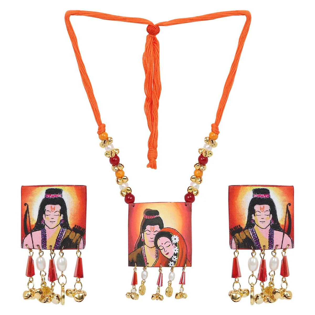 Siya Ram Traditional Multi Color Handmade (Necklace set) HP - NP - KHOJ.CITY