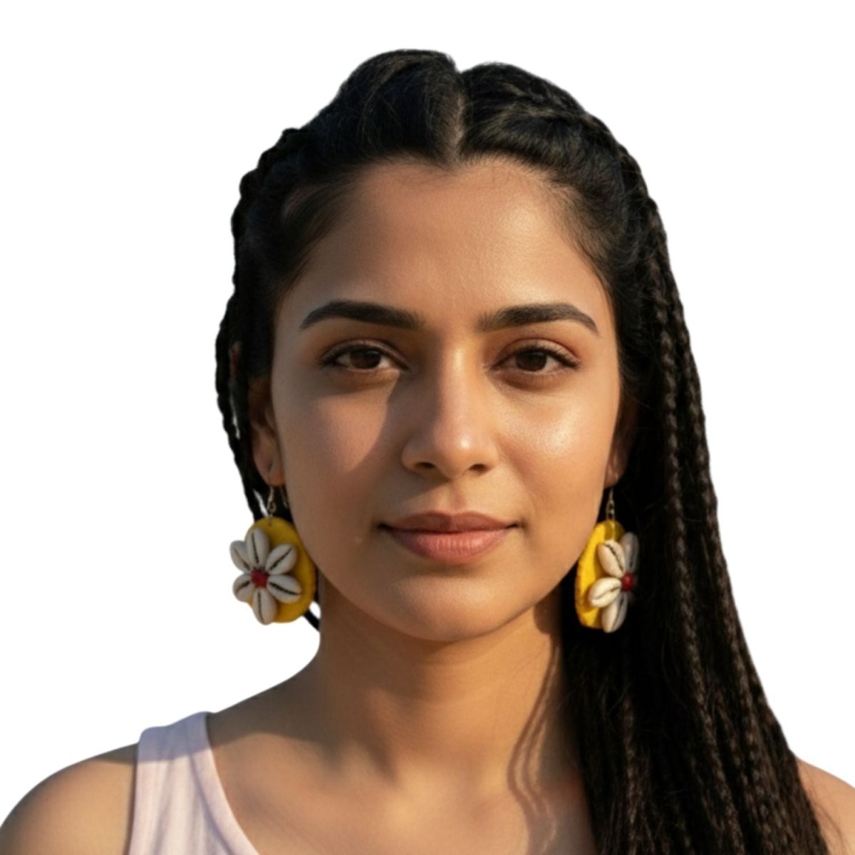 Solstice Multi Color Hand Painted Drop (Earrings) HP - ER - KHOJ.CITY