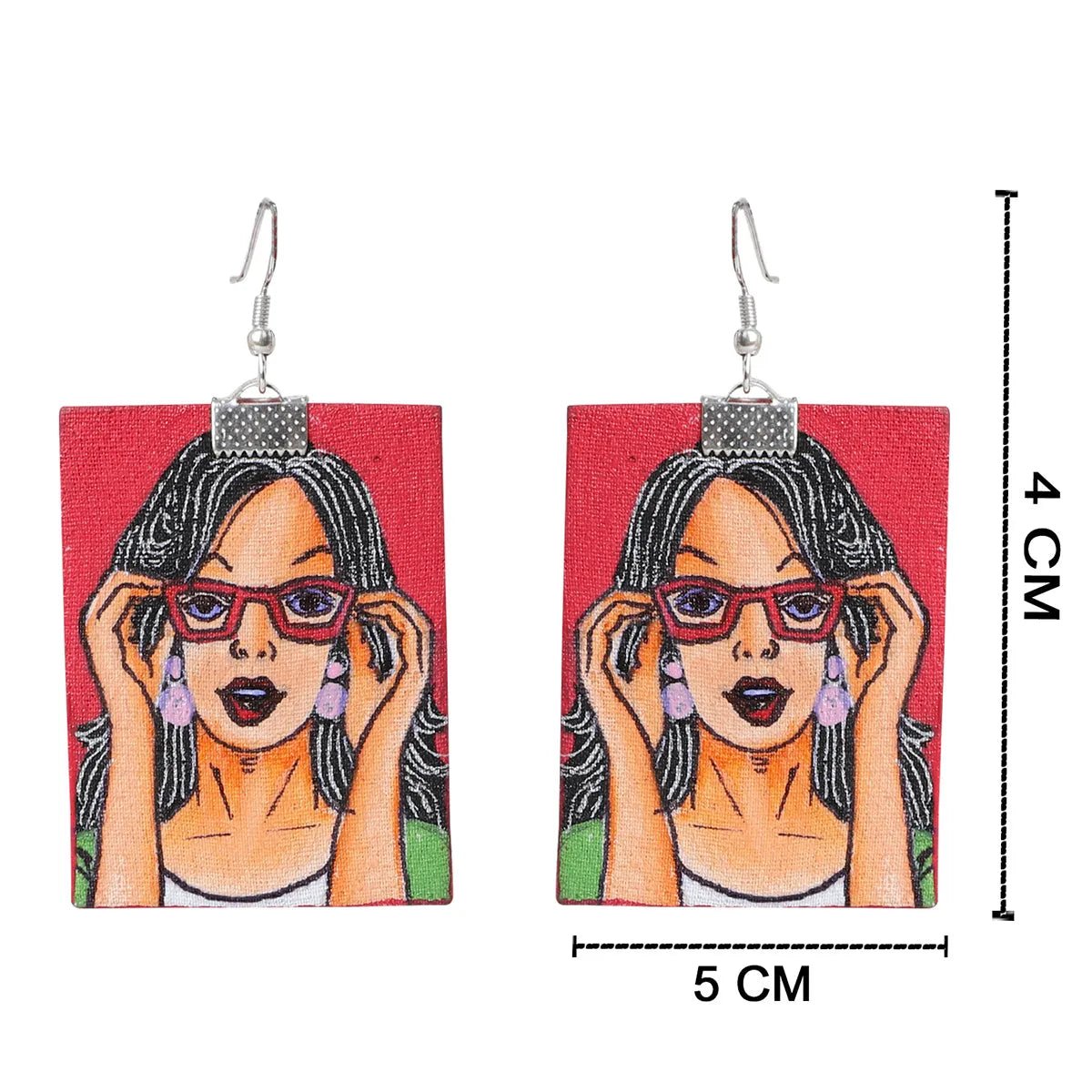 Specs Appeal Urban Naari Bohemian Multi Color Hand Painted Drop (Earrings) HP - ER - 195 - KHOJ.CITY