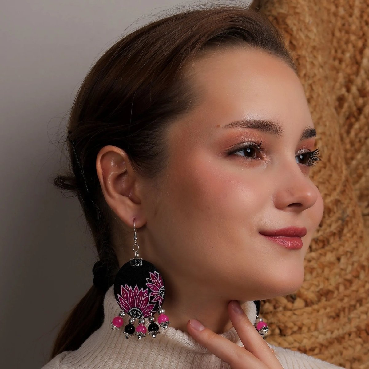 Surajmukhi Classic Multi Color Hand Painted (Earring) HP - ER - 268 - KHOJ.CITY