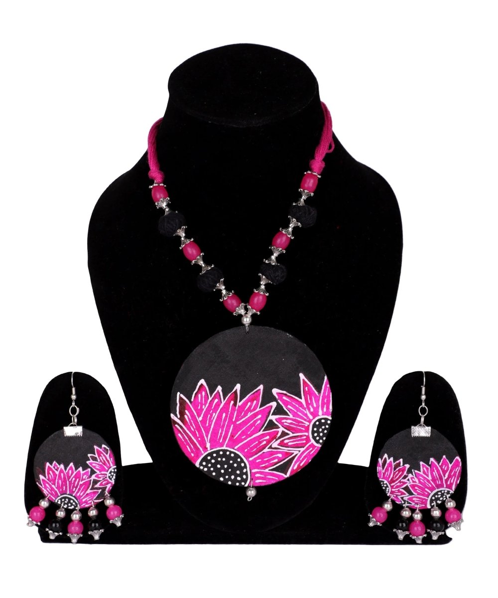 Surajmukhi Classic Multi Color Hand Painted (Necklace Set) HP - NP - 212 - KHOJ.CITY