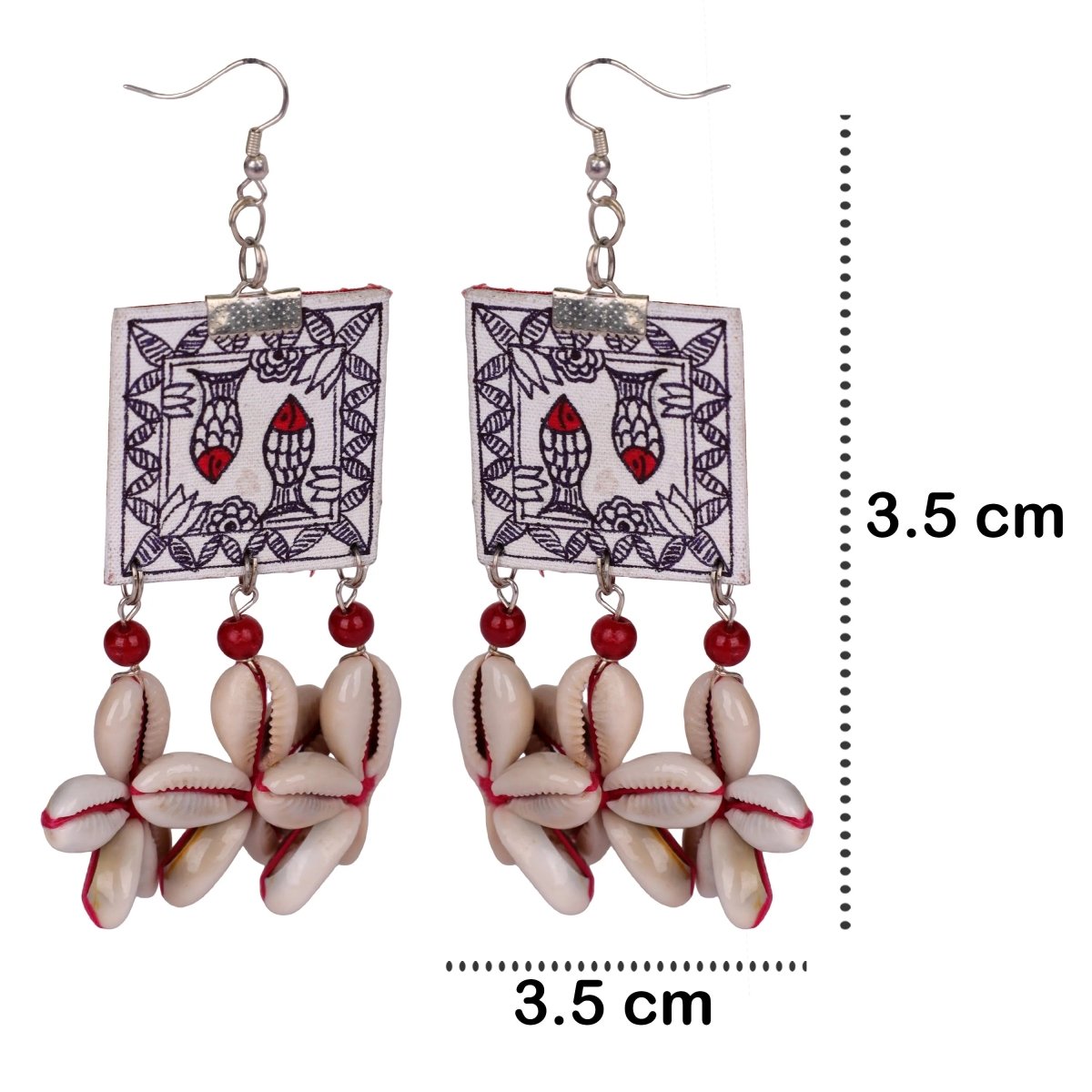 Surmayi Traditional Multi Color Hand Painted Drop (Earrings) HP - ER - 185 - KHOJ.CITY