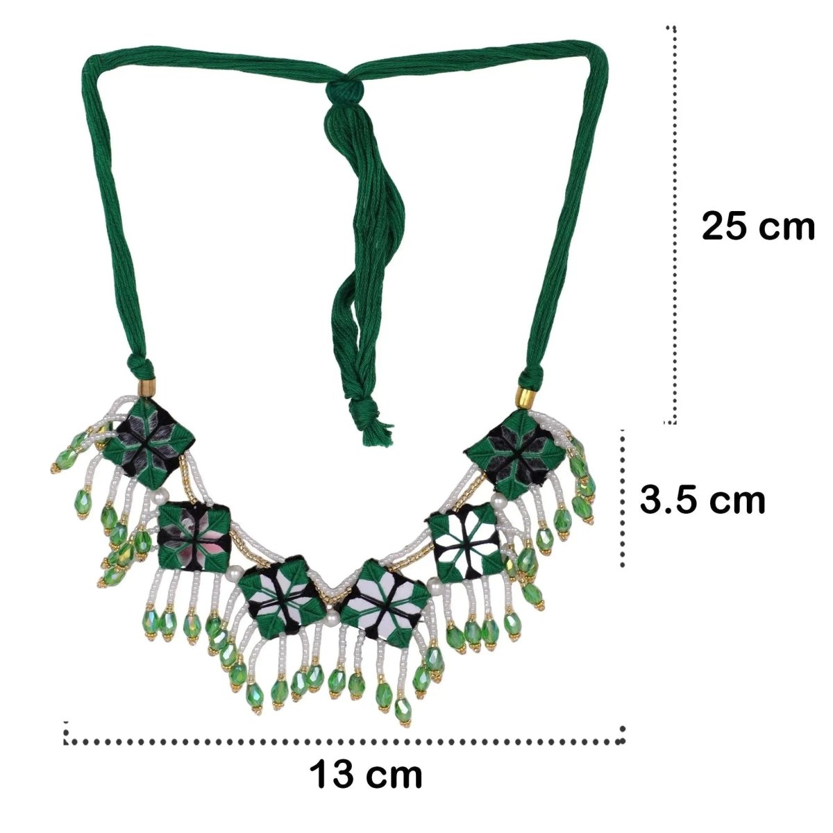 Vajra Mirror Classic Multi Color Handmade Bridal Jewellery (Shaadi set) - 008 - KHOJ.CITY