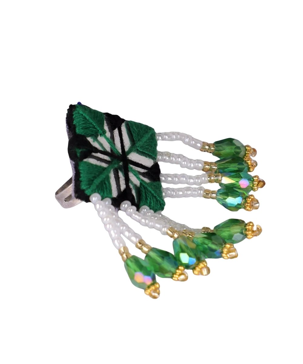 Vajra Mirror Classic Multi Color Handmade Bridal Jewellery (Shaadi set) - 008 - KHOJ.CITY