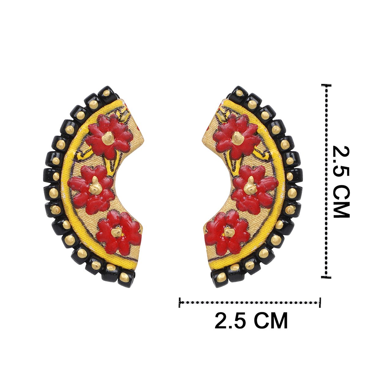 Vine Traditional Multi Color Hand Painted Drop (Earrings) HP - ER - 076 - KHOJ.CITY