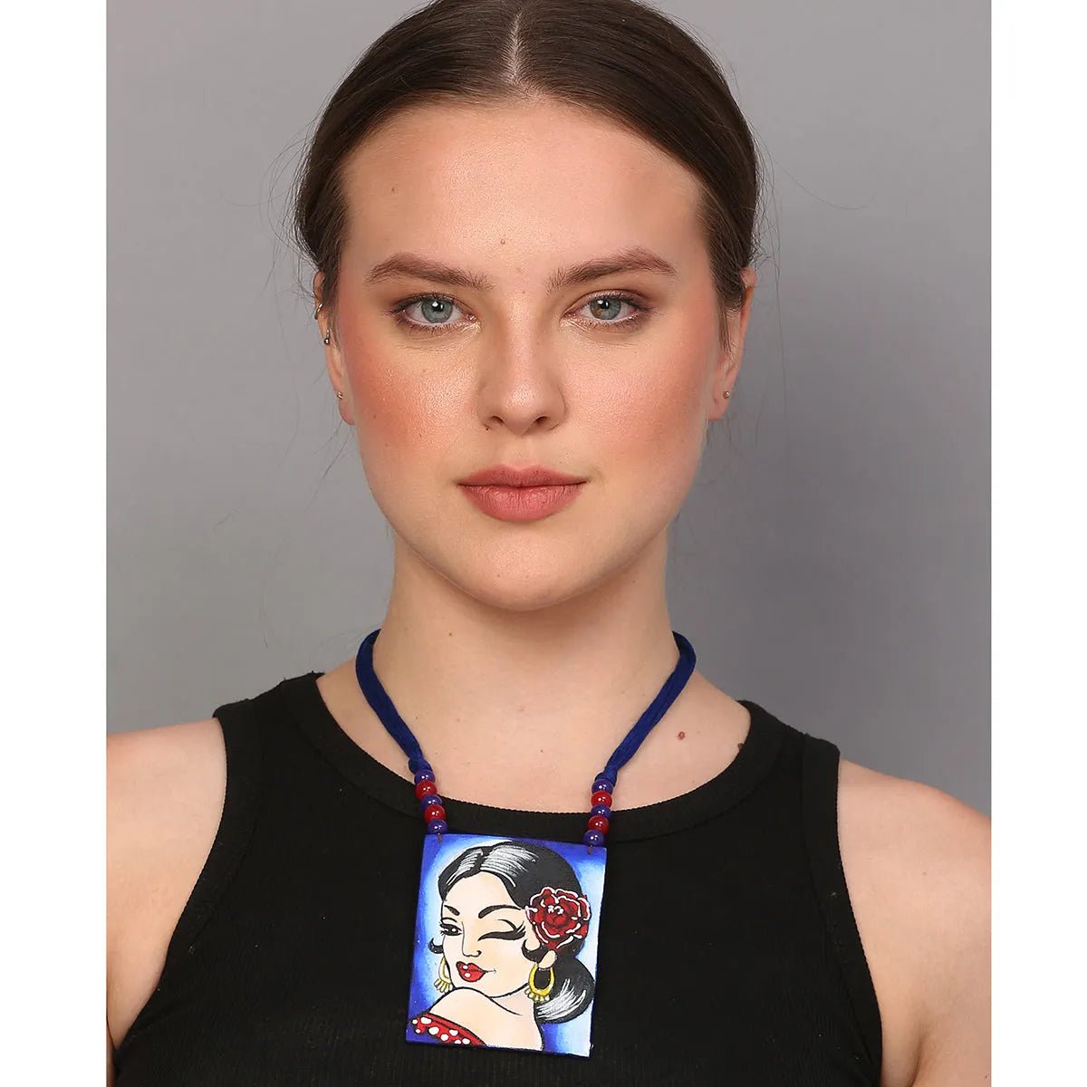 Winky Urban Naari Bohemian Multi Color Hand Painted (Necklace) HP - NP - 104 - KHOJ.CITY