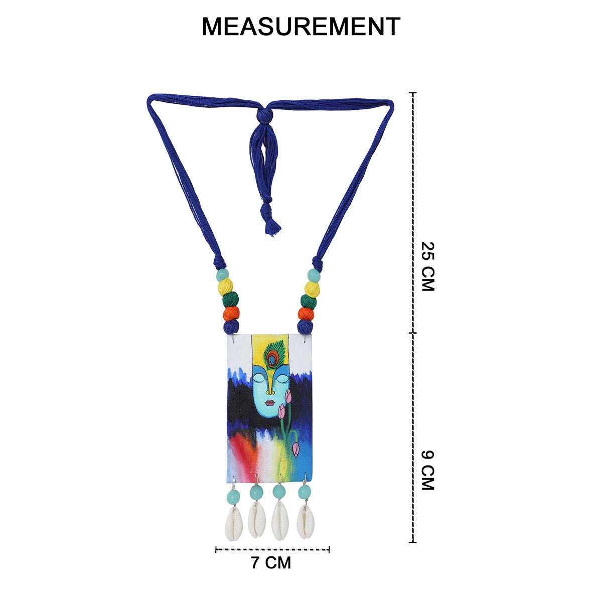 Yog Brij Ke Kanha Traditional Multi Color Hand Painted (Necklace) HP - NP - 019 - KHOJ.CITY