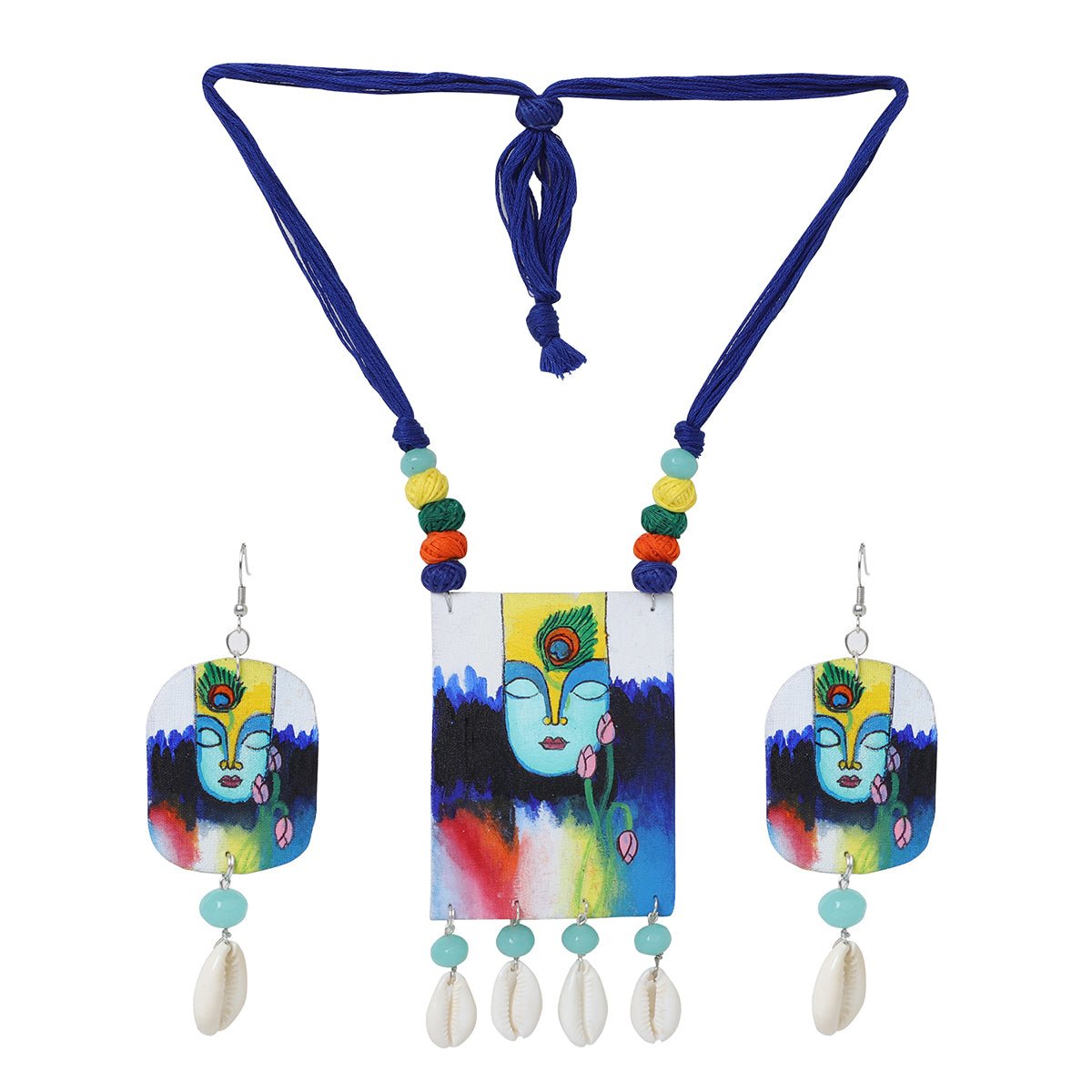 Yog Classic Multi Color Hand Painted (Necklace Set) HP - NP - KHOJ.CITY