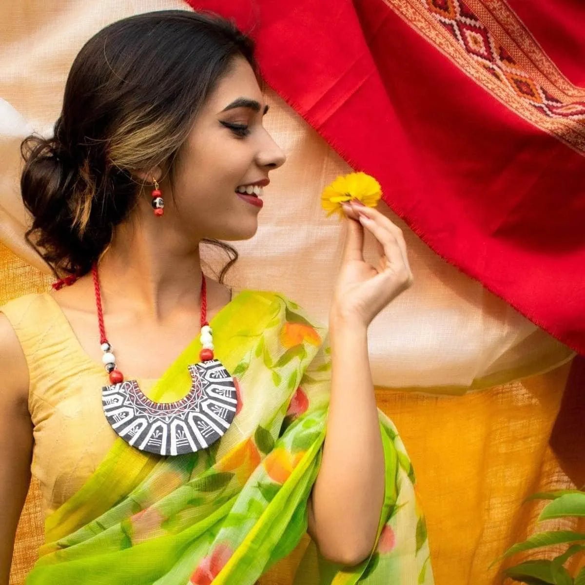 Chandravati Classic Multi Color Hand Painted (Necklace) HP - NP - 024 - KHOJ.CITY