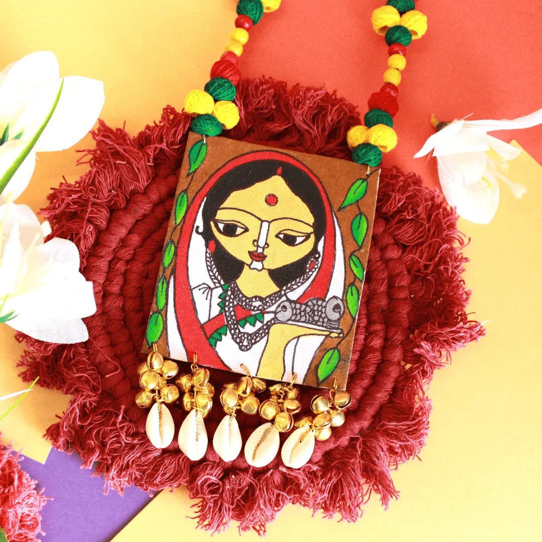 Eclectic Classic Multi Color Hand Painted (Necklace) HP - NP - 037 - KHOJ.CITY