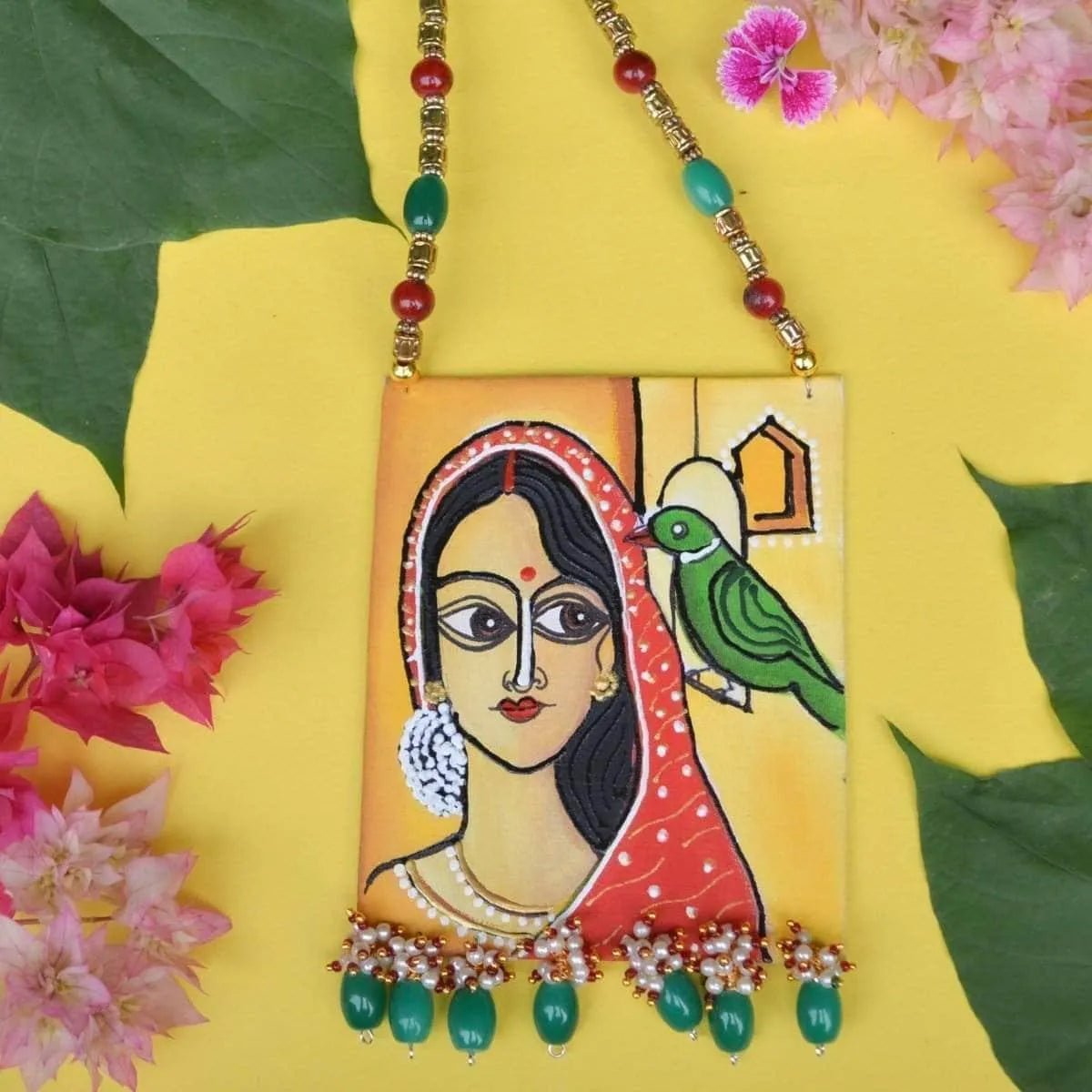 Eswaria Classic Multi Color Hand Painted (Necklace) HP - NP - 039 - KHOJ.CITY