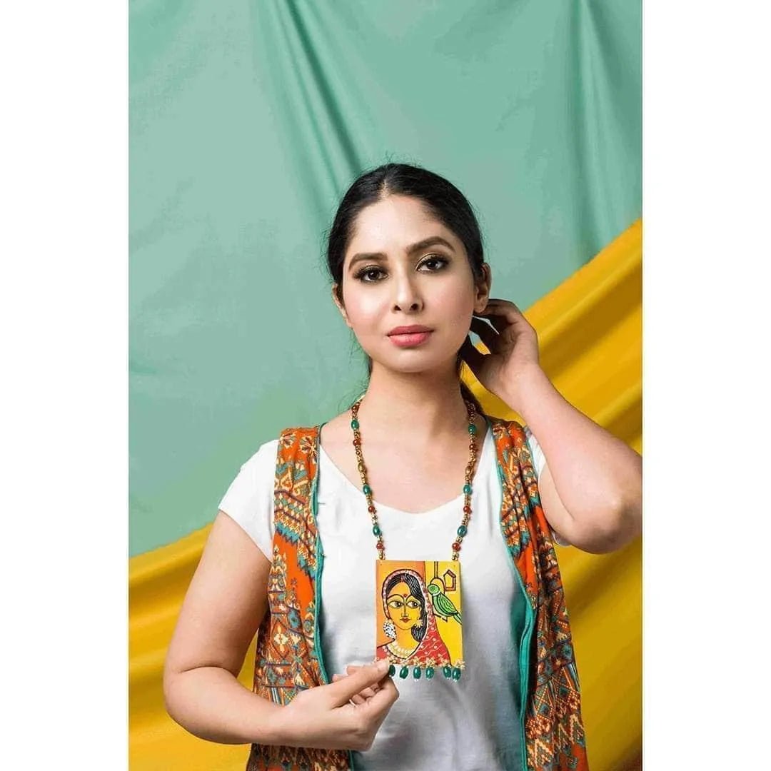 Eswaria Classic Multi Color Hand Painted (Necklace) HP - NP - 039 - KHOJ.CITY