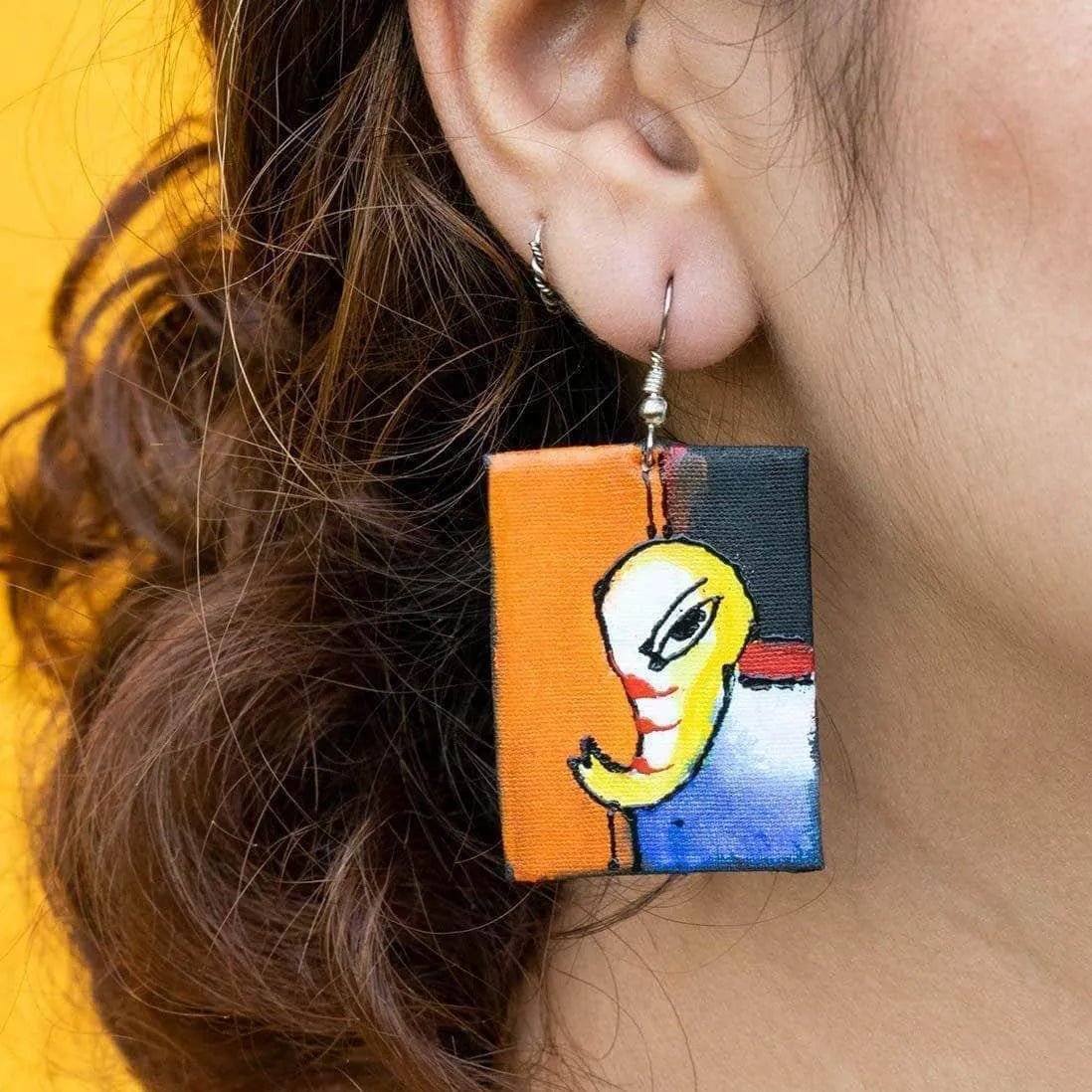 Gaurisuta Mumbai Cha Ganesha Traditional Multi Color Hand Painted (Necklace Set) HP - NP - 136 - KHOJ.CITY