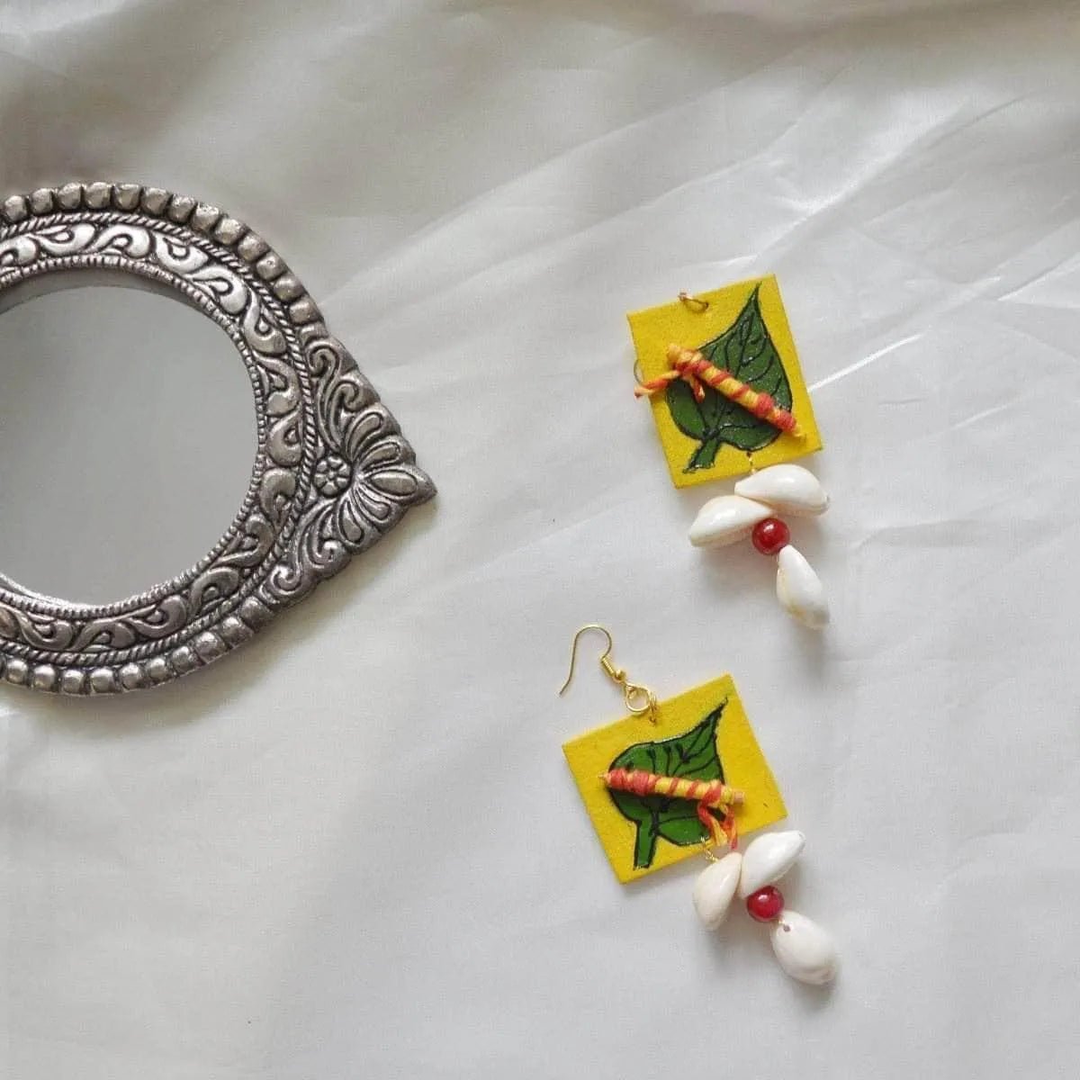 Gopala Traditional Multi Color Hand Painted Drop (Earrings) HP - ER - 065 - KHOJ.CITY