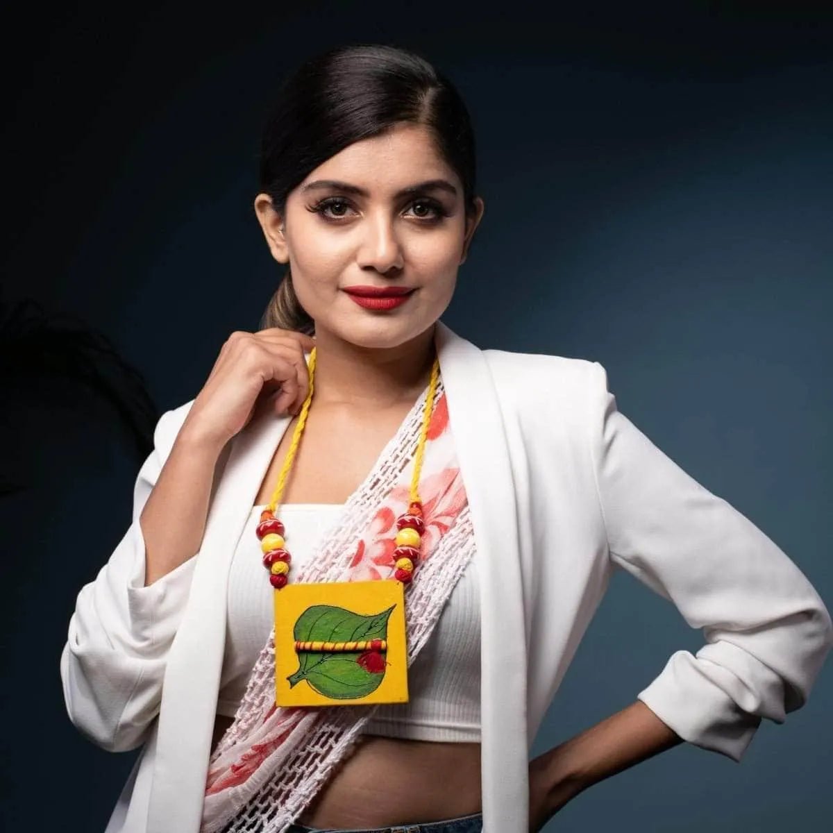 Gopala Traditional Multi Color Hand Painted (Necklace Set) HP - NP - 041 - KHOJ.CITY