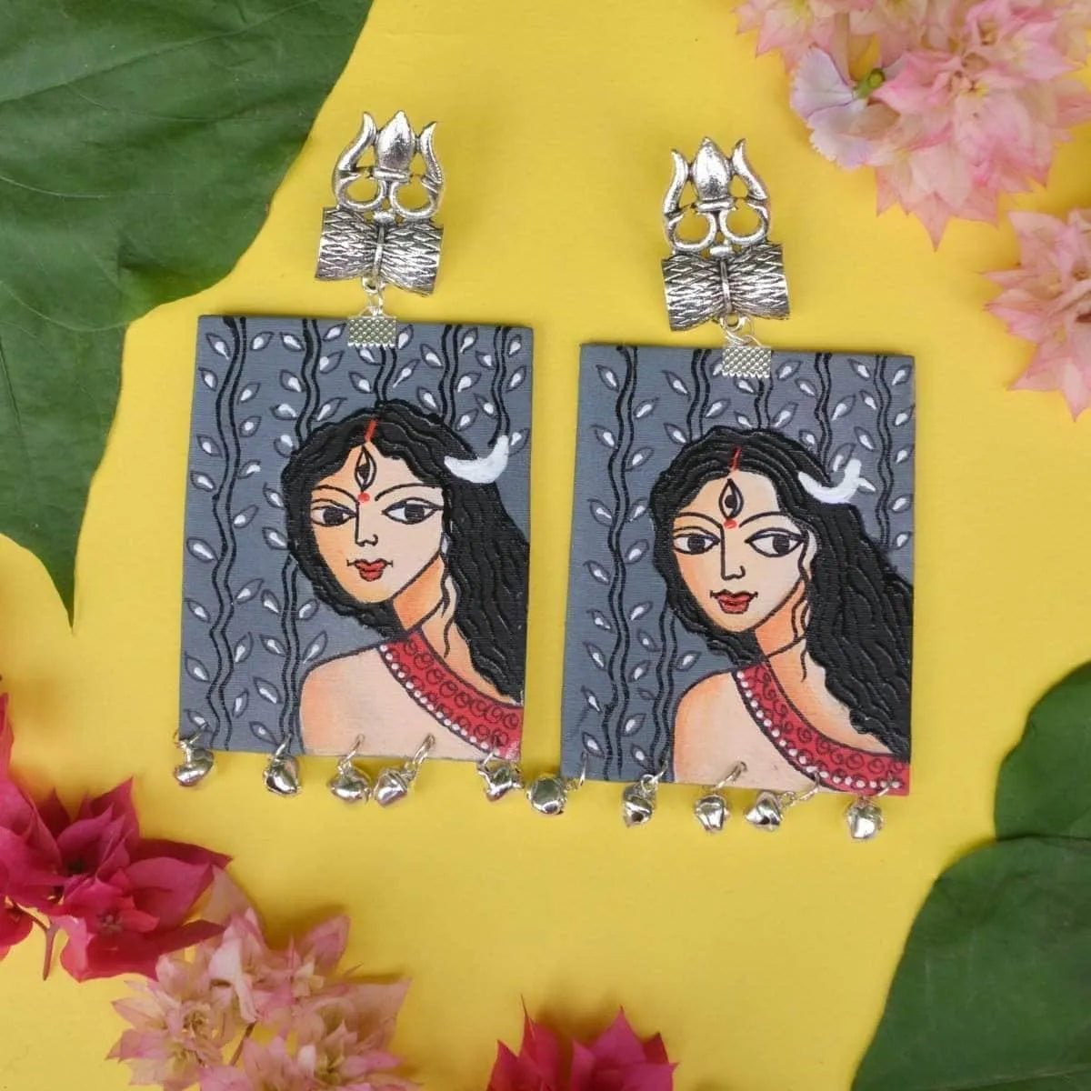 Jyestha Traditional Multi Color Hand Painted Drop (Earrings) HP - ER - 086 - KHOJ.CITY