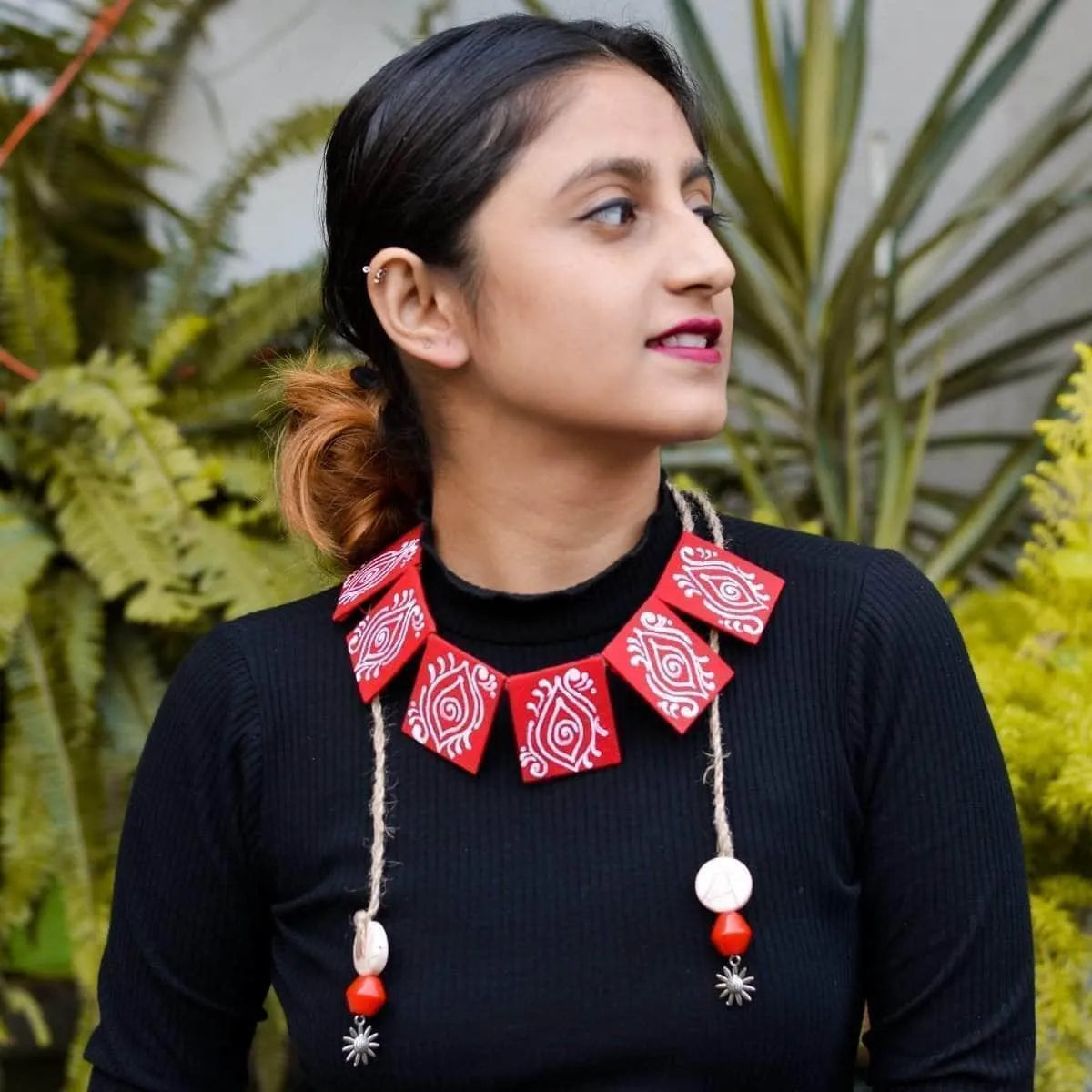 Misha Classic Multi Color Hand Painted (Choker Set) HP-NP-060 - KHOJ.CITY