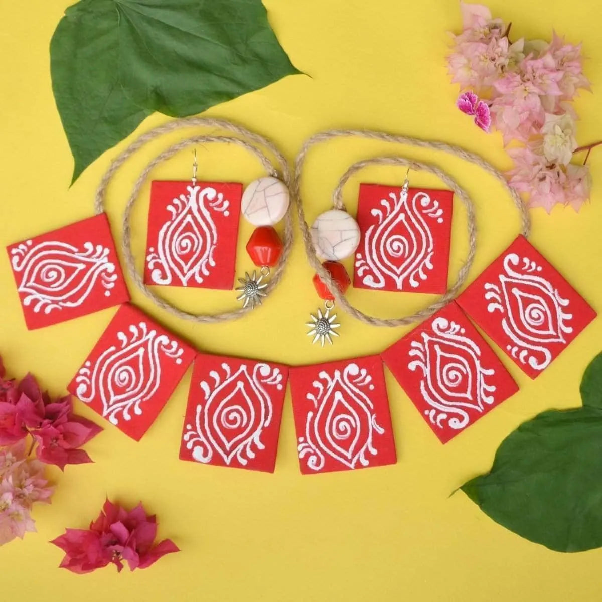 Misha Classic Multi Color Hand Painted (Choker Set) HP-NP-060 - KHOJ.CITY