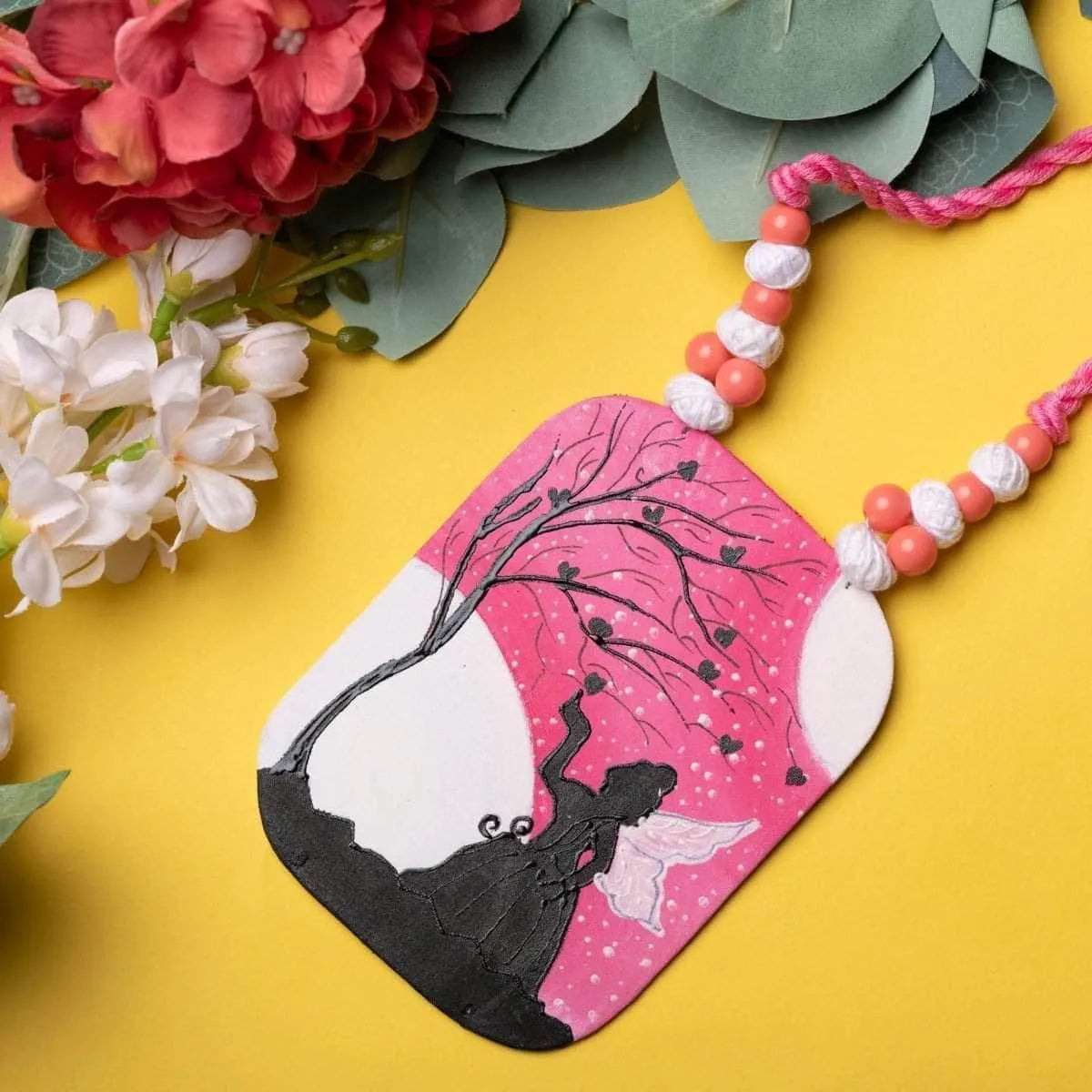 Moonlit Classic Multi Color Hand Painted (Necklace) HP-NP-067 - KHOJ.CITY