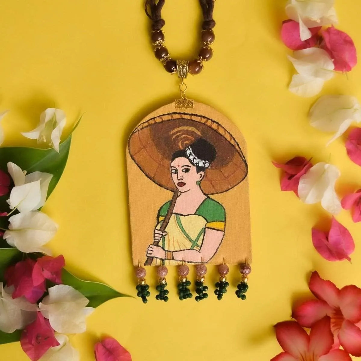 Naari Classic Multi Color Hand Painted (Necklace) HP-NP-069 - KHOJ.CITY