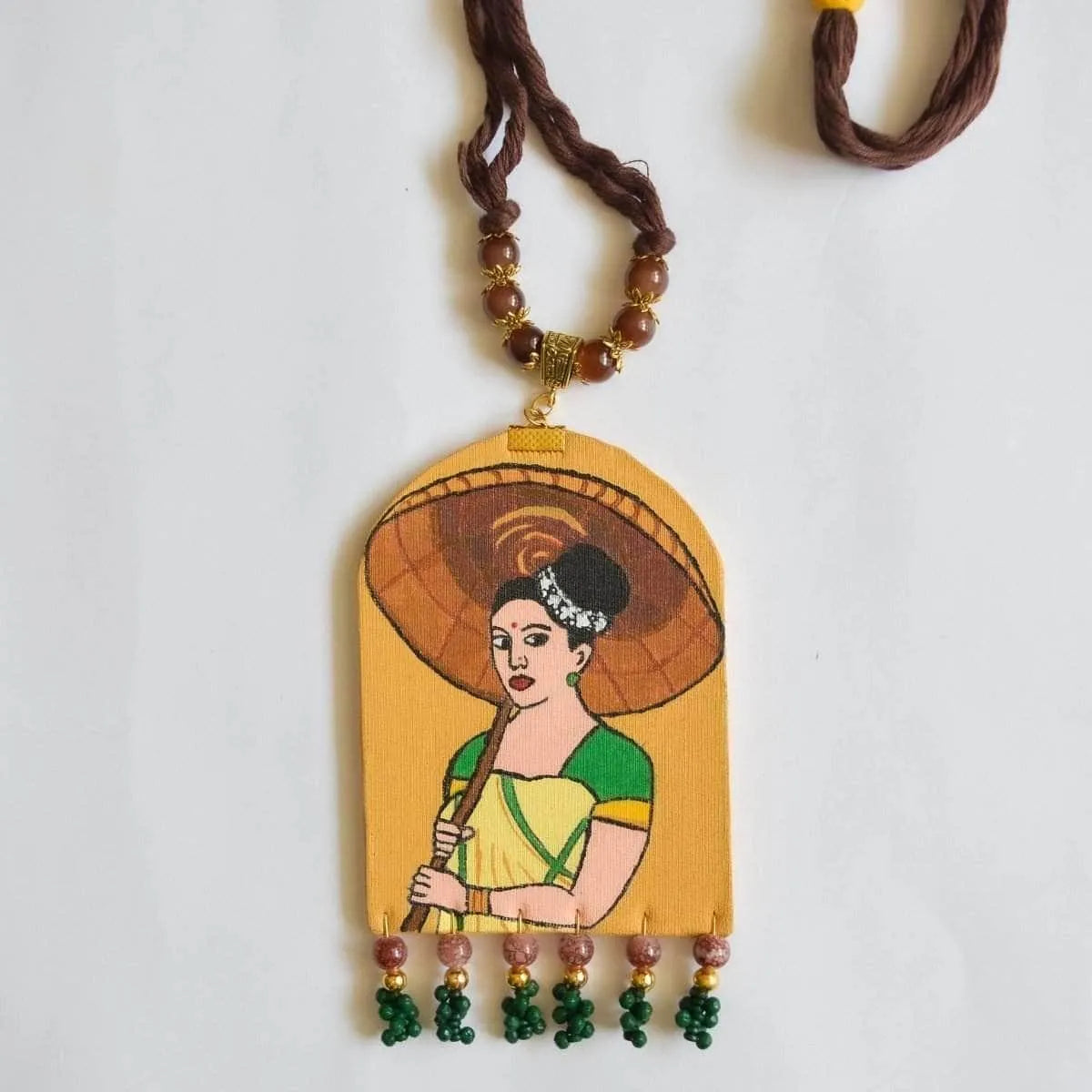 Naari Classic Multi Color Hand Painted (Necklace) HP-NP-069 - KHOJ.CITY
