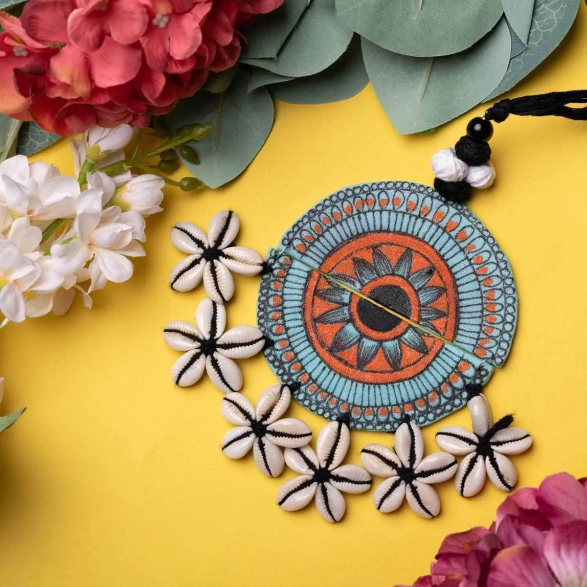 Ocean Light Bohemian Multi Color Hand Painted (Necklace) HP-NP-079 - KHOJ.CITY
