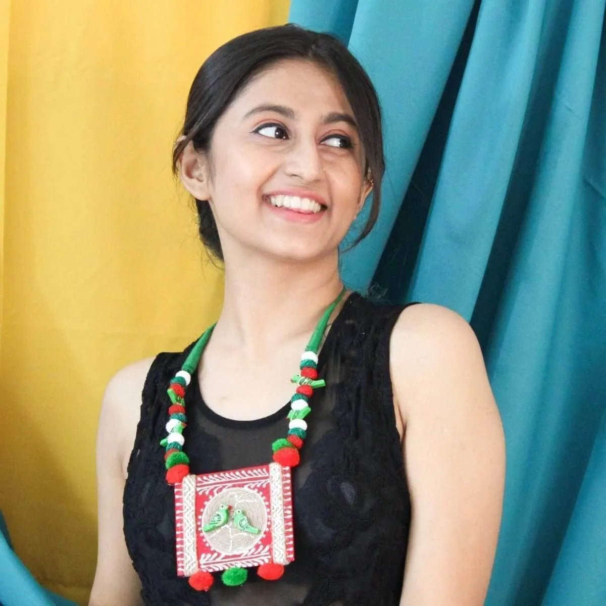 Premleela Classic Multi Color Hand Painted (Necklace) HP - NP - 085 - KHOJ.CITY