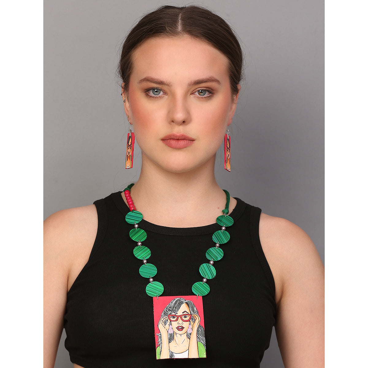 Specs Appeal Urban Naari Bohemian Multi Color Hand Painted (Necklace set) HP-NP