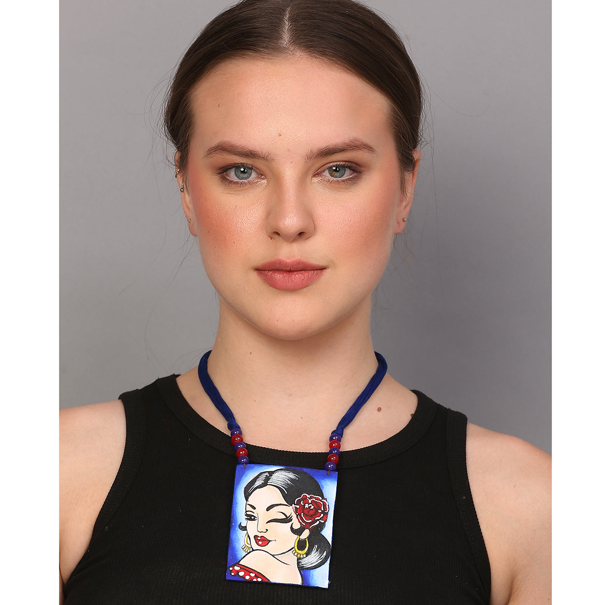 Winky Urban Naari Bohemian Multi Color Hand Painted (Necklace) HP-NP-104