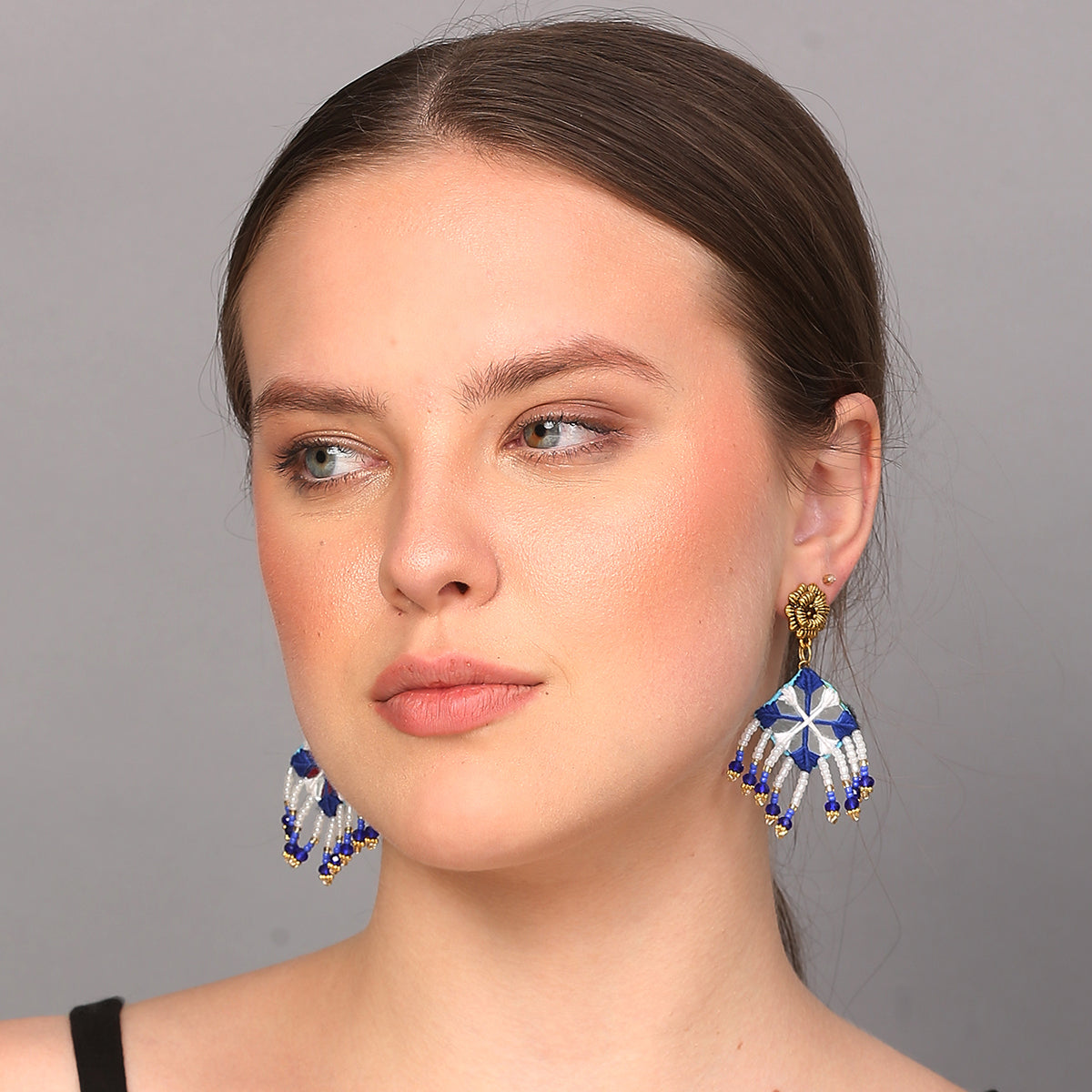 Nivi Traditional Multi Color Hand Painted Drop (Earrings) HP-ER