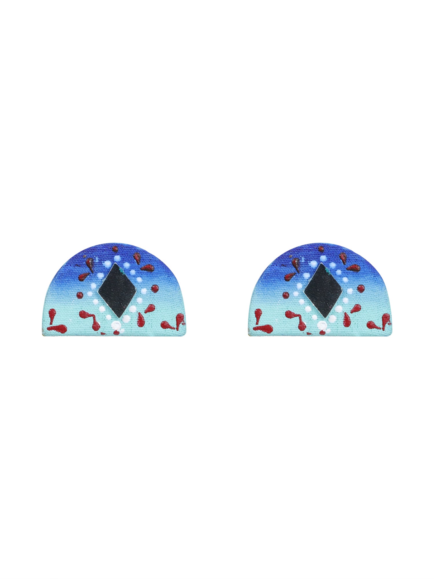 Mini Classic Multi Color Hand Painted Stud (Earrings) HP-ER-235