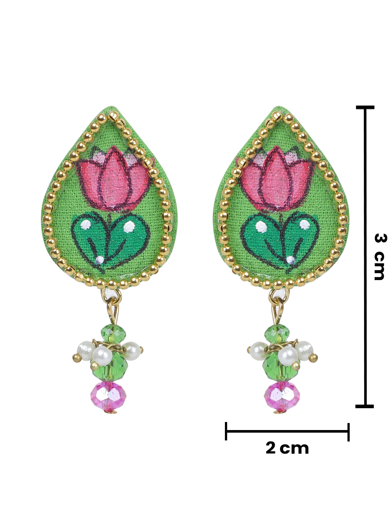 Petal Mini Classic Green Handmade Stud (Earrings) HP-ER-