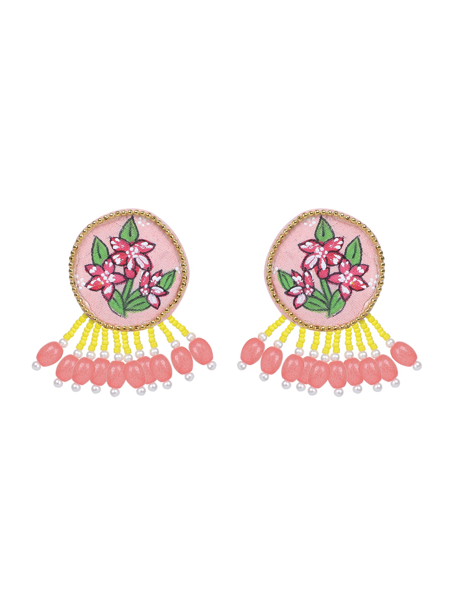 Mini Classic Multi Color Hand Painted Stud (Earrings) HP-ER-112