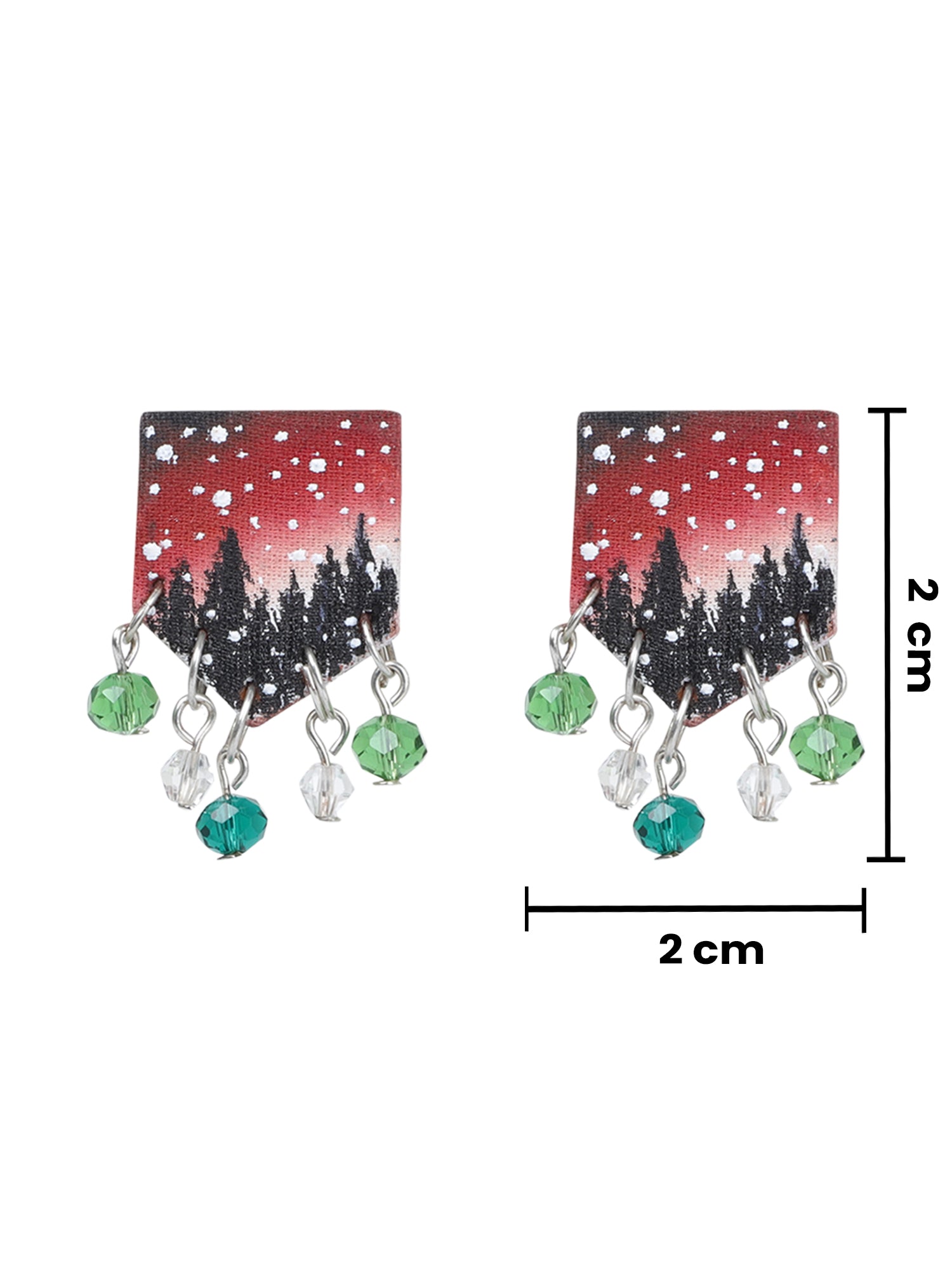 Mini Classic Multi Color Hand Painted Stud (Earrings) HP-ER-223