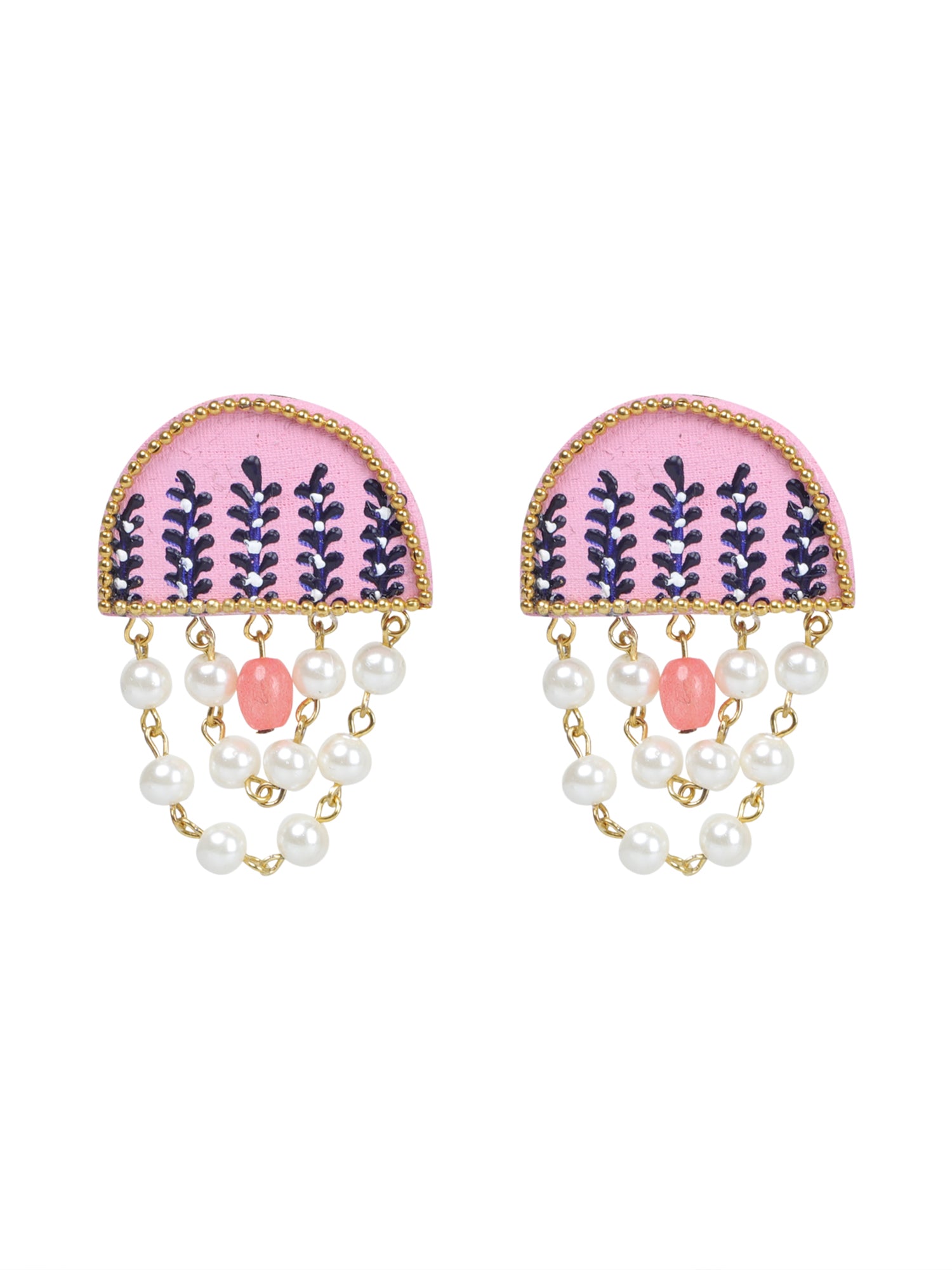 Mini Classic Multi Color Hand Painted Stud (Earrings) HP-ER-131