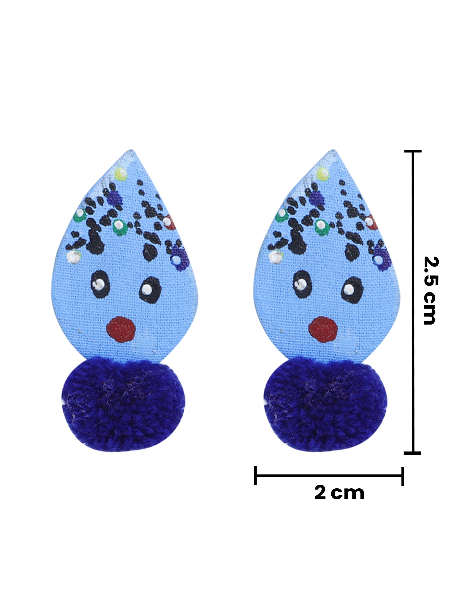 Mini Classic Multi Color Hand Painted Stud (Earrings) HP-ER-215